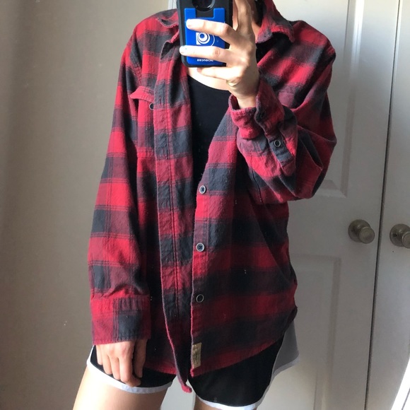 Oversized red and black flannel Clearance